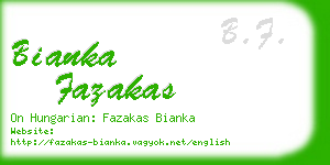 bianka fazakas business card